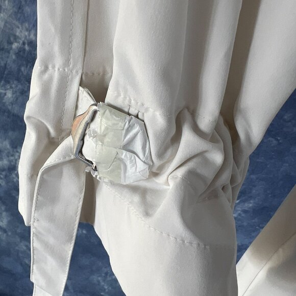 H&M White Trench Coat Sz M - Picture 3 of 5